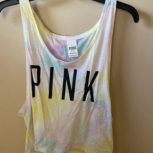 Pink tie dye crop top! Size medium